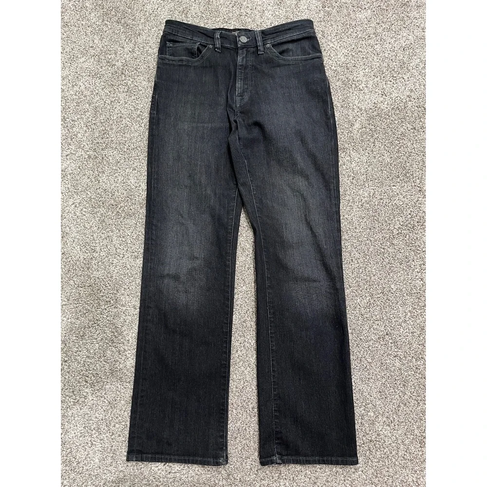 34 Heritage Courage Straight Leg Jeans Mens 32x32 Dark Wash Black Denim